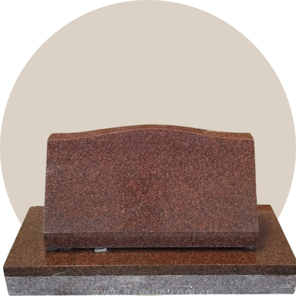 Indian red slant headstone